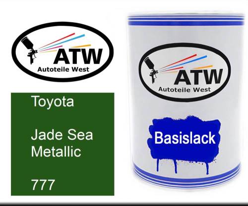 Toyota, Jade Sea Metallic, 777: 500ml Lackdose, von ATW Autoteile West.